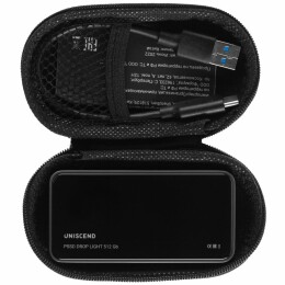 Uniscend Внешний SSD диск Drop Light, с подсветкой гравировки, 512 Гб