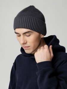 teplo Шапка Hinge, темно-серая (графит)