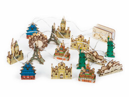 Разное Ёлочная гирлянда с лампами «Достопримечательности мира»