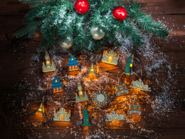 Разное Ёлочная гирлянда с лампами «Достопримечательности мира»