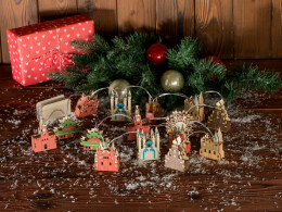 Разное Ёлочная гирлянда с лампами в подарочной коробке «Достопримечательности России»