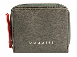 bugatti Кошелёк женский BUGATTI Ella, оливковый, полиуретан, 12х3х10 см