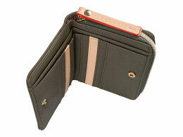 bugatti Кошелёк женский BUGATTI Ella, оливковый, полиуретан, 12х3х10 см