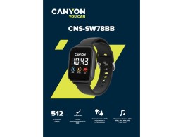 CANYON Смарт-часы со встроенным плеером Canyon SaltSW-78, черный