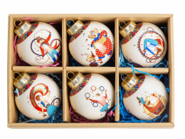 Разное Набор новогодних шаров, 6 шт.