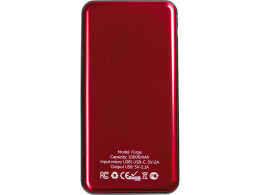 Evolt Внешний аккумулятор «Forge» v.2, металл, 10000mah, красный