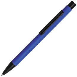 B1 SKINNY, ручка шариковая, синий/черный, алюминий, софт- покрытие