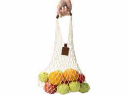 Авоська дарит надежду Авоська Dream М "old style" 15 литров с кожаными ручками, натуральный (19)