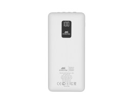 RIVACASE RIVACASE VA2210 (10000 мАч) внешний аккумулятор с дисплеем и встроенными кабелями, белый, 12/48