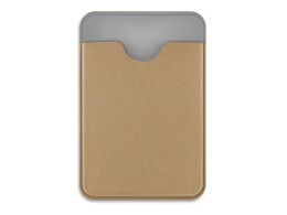 Разное Чехол-картхолдер Favor на клеевой основе на телефон для пластиковых карт и и карт доступа, бежевый