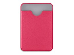 Разное Чехол-картхолдер Favor на клеевой основе на телефон для пластиковых карт и и карт доступа, фуксия