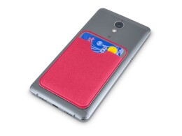 Разное Чехол-картхолдер Favor на клеевой основе на телефон для пластиковых карт и и карт доступа, фуксия