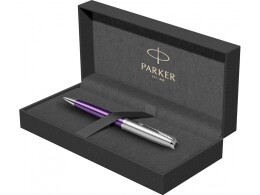 Parker Шариковая ручка Parker Sonnet Essentials Violet SB Steel CT, цвет чернил black, перо: M, в подарочной упаковке.