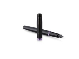 Parker Перьевая ручка Parker IM Vibrant Rings Flame Amethyst Purple, стержень:F, цвет чернил: blue, в подарочной упаковке.