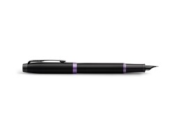 Parker Перьевая ручка Parker IM Vibrant Rings Flame Amethyst Purple, стержень:F, цвет чернил: blue, в подарочной упаковке.