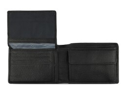 bugatti Портмоне BUGATTI Bomba, с защитой данных RFID, чёрное, кожа/полиэстер, 12,5х2х9 см
