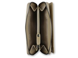 bugatti Кошелёк женский BUGATTI Elsa, с защитой RFID, песочного цвета, воловья кожа/полиэстер, 15,5х3х9,5 см