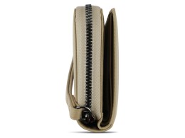 bugatti Кошелёк женский BUGATTI Elsa, с защитой RFID, песочного цвета, воловья кожа/полиэстер, 15,5х3х9,5 см