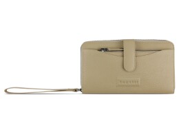 bugatti Кошелёк женский BUGATTI Elsa с ключницей, с RFID, песочного цвета, кожа/полиэстер, 18,7х3х10 см