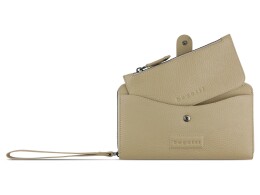 bugatti Кошелёк женский BUGATTI Elsa с ключницей, с RFID, песочного цвета, кожа/полиэстер, 18,7х3х10 см