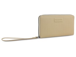 bugatti Кошелёк женский BUGATTI Elsa, с защитой RFID, песочного цвета, воловья кожа/полиэстер, 18,7х2х10 см
