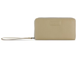 bugatti Кошелёк женский BUGATTI Elsa, с защитой RFID, песочного цвета, воловья кожа/полиэстер, 18,7х2х10 см