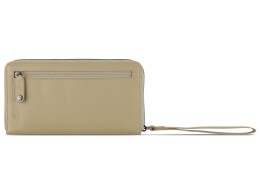bugatti Кошелёк женский BUGATTI Elsa, с защитой RFID, песочного цвета, воловья кожа/полиэстер, 18,7х2х10 см