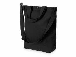 Разное Сумка Helfer из хлопка на кнопке с регулирующейся лямкой, черный