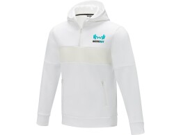 Elevate Мужской свитер анорак Sayan на молнии на половину длины с капюшоном, белый