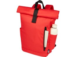 Разное Рюкзак Byron 15,6" объемом 18 л со скручиваемым верхом, изготовленный из переработанного ПЭТ по стандарту GRS, красный