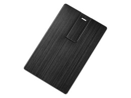 Разное Флеш-карта USB 2.0 16 Gb в виде металлической карты "Card Metal", черный