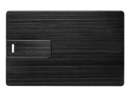 Разное Флеш-карта USB 2.0 16 Gb в виде металлической карты "Card Metal", черный