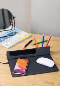 mid-oceangift Настольная складная подставка "Cool Desk" с беспроводным (10W) зарядным устройством и ковриком для мыши