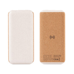 mid-oceangift Беспроводное зарядное устройство "Cork Power" 10000 mAh, пластик/пшеничное волокно/пробка