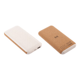 mid-oceangift Беспроводное зарядное устройство "Cork Power" 10000 mAh, пластик/пшеничное волокно/пробка