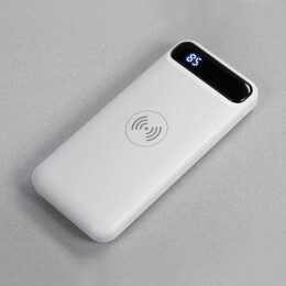 mid-oceangift Беспроводное зарядное устройство "Quantum", 10000 mAh с цифровым индикатором заряда белый