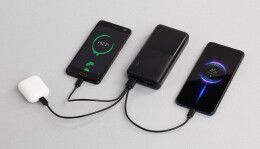 mid-oceangift Зарядное устройство "Blackstone" 20000 mAh с кабелем 3 в 1