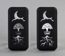 mid-oceangift Беспроводное зарядное устройство "Sticky SOFTTOUCH", 10000 mAh с подсветкой логотипа и присосками черный