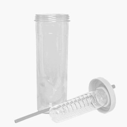 Happy gifts Бутылка для воды LONG DRINK с контейнером для фруктов и трубочкой, 700мл