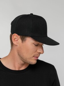 Molti Бейсболка Snapback с прямым козырьком, черная