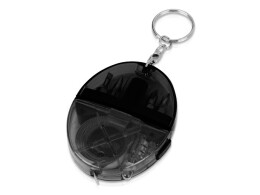 Разное Брелок-рулетка с набором отверток и фонариком, серый