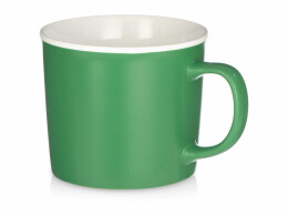 Разное Матовая кружка Nancy 360 мл цветная снаружи, белая внутри, зеленый классический