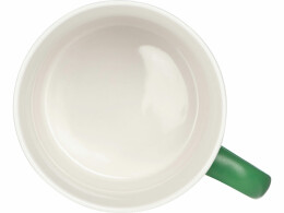 Разное Матовая кружка Nancy 360 мл цветная снаружи, белая внутри, зеленый классический