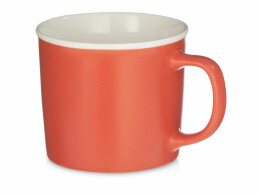 Разное Матовая кружка Nancy 360 мл цветная снаружи, белая внутри, коралловый