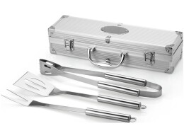 Разное Набор для барбекю в кейсе: лопатка, щипцы, вилка "Salvy"