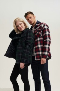 Sol's Куртка-рубашка оверсайз унисекс Noah, бордовая