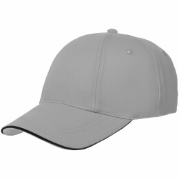 Molti Бейсболка Canopy, серая с черным кантом