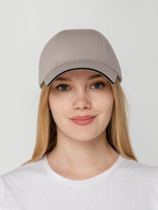 Molti Бейсболка Canopy, серая с черным кантом