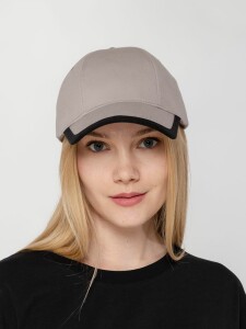 Molti Бейсболка Honor, серая с черным кантом