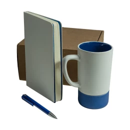 Happy gifts Набор подарочный ARTKITS: ежедневник, ручка, кружка с цветным дном, стружка, коробка, синий